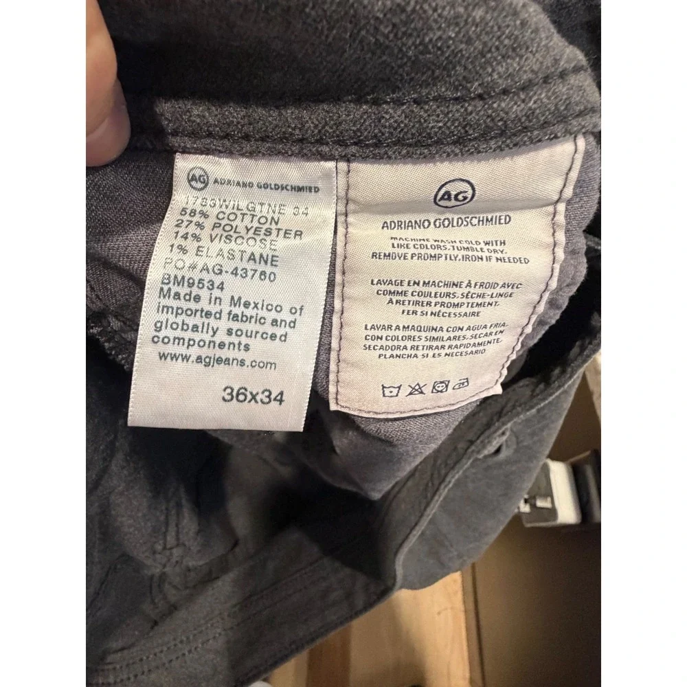 AG Adriano Goldschmied The Tellis Modern Slim Pants Charcoal Grey 36x34